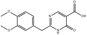 2-[(3,4-dimethoxyphenyl)methyl]-1,4-dihydro-4-oxo-5-pyrimidinecarboxylic acid结构式