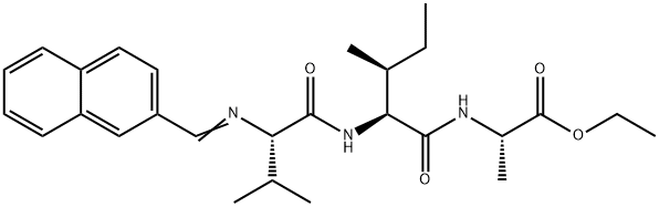 N-(2-Naphthalenylmethylene)-L-Val-L-Ile-L-Ala-OEt结构式