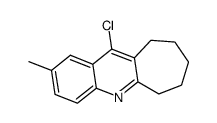 11-chloro-2-methyl-7,8,9,10-tetrahydro-6H-cyclohepta[b]quinoline结构式