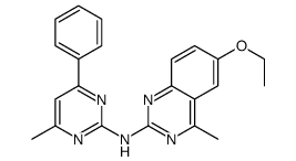 6-ethoxy-4-methyl-N-(4-methyl-6-phenylpyrimidin-2-yl)quinazolin-2-amine结构式