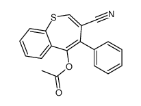 (3-cyano-4-phenyl-1-benzothiepin-5-yl) acetate结构式