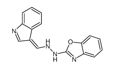1-(1,3-benzoxazol-2-yl)-2-[(Z)-indol-3-ylidenemethyl]hydrazine Structure