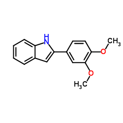 2-(3,4-Dimethoxyphenyl)-1H-indole结构式