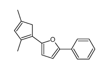2-(2,4-dimethylcyclopenta-1,3-dien-1-yl)-5-phenylfuran结构式