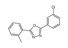 2-(3-chlorophenyl)-5-(2-methylphenyl)-1,3,4-oxadiazole Structure