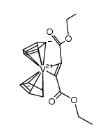 bis(η-cyclopentadienyl)(diethyl maleate)vanadium(IV)结构式