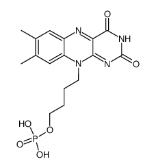 phosphoric acid mono-[4-(7,8-dimethyl-2,4-dioxo-3,4-dihydro-2H-benzo[g]pteridin-10-yl)-butyl] ester Structure