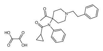 4-Acetyl-4--1-(2-phenylethyl)-piperidin-oxalat结构式