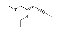 2-ethylsulfanyl-N,N-dimethylhex-2-en-4-yn-1-amine Structure