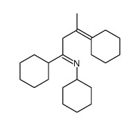 N,1-dicyclohexyl-3-cyclohexylidenebutan-1-imine结构式