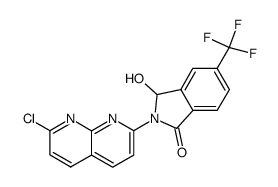 2-(7-chloro-1,8-naphthyridin-2-yl)-3-hydroxy-5-trifluoromethyl-isoindolin-1-one结构式