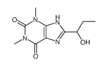 8-(1-hydroxypropyl)-1,3-dimethyl-7H-purine-2,6-dione结构式