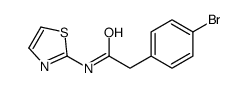2-(4-bromophenyl)-N-(1,3-thiazol-2-yl)acetamide结构式