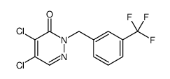 4,5-dichloro-2-[[3-(trifluoromethyl)phenyl]methyl]pyridazin-3-one Structure