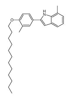 2-(4-dodecoxy-3-methylphenyl)-7-methyl-1H-indole结构式