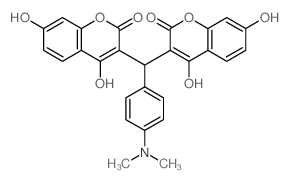3,3-((4-(Dimethylamino)phenyl)methylene)bis(4,7-dihydroxy-2H-chromen-2-one) Structure