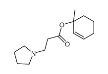 (1-methylcyclohex-2-en-1-yl) 3-pyrrolidin-1-ylpropanoate结构式
