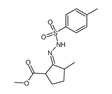 methyl 3-methyl-2-(2-tosylhydrazono)cyclopentane-1-carboxylate结构式