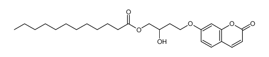 2-hydroxy-4-((2-oxo-2H-chromen-7-yl)oxy)butyl dodecanoate结构式