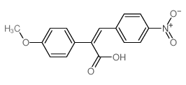 2-(4-methoxyphenyl)-3-(4-nitrophenyl)prop-2-enoic acid structure