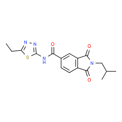 N-(5-Ethyl-1,3,4-thiadiazol-2-yl)-2-isobutyl-1,3-dioxo-5-isoindolinecarboxamide Structure