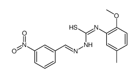 1-(2-methoxy-5-methylphenyl)-3-[(3-nitrophenyl)methylideneamino]thiourea Structure