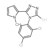 4-(2,4-二氯苯基)-5-(1-甲基-1H-吡咯)-4H-1,2,4-噻唑-3-硫醇结构式