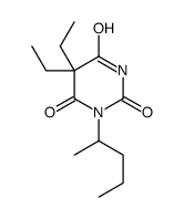 5,5-diethyl-1-pentan-2-yl-1,3-diazinane-2,4,6-trione结构式