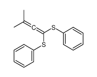 (3-methyl-1-phenylsulfanylbuta-1,2-dienyl)sulfanylbenzene结构式