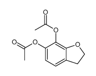 2,3-dihydrobenzofuran-6,7-diol diacetate structure