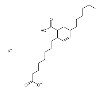 potassium 6-carboxy-4-hexylcyclohex-2-ene-1-octanoate structure