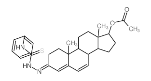 [(3Z)-10,13-dimethyl-3-(phenylthiocarbamoylhydrazinylidene)-1,2,8,9,11,12,14,15,16,17-decahydrocyclopenta[a]phenanthren-17-yl] acetate结构式