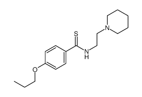 N-(2-Piperidinoethyl)-p-propoxybenzothioamide Structure