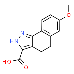 7-Methoxy-4,5-dihydro-1H-benzo-[g]indazole-3-carboxylic acid结构式