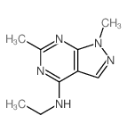 N-ethyl-3,9-dimethyl-2,4,8,9-tetrazabicyclo[4.3.0]nona-1,3,5,7-tetraen-5-amine Structure