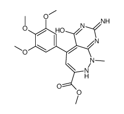 methyl 8-amino-1-methyl-6-oxo-5-(3,4,5-trimethoxyphenyl)-2H-pyrimido[4,5-c]diazepine-3-carboxylate Structure