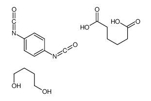 butane-1,4-diol,1,4-diisocyanatobenzene,hexanedioic acid Structure