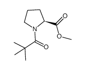 (S)-methyl 1-(pivaloyl)pyrrolidine-2-carboxylate结构式