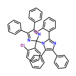 2,2'-Bis(2-chlorophenyl)-4,4',5,5'-tetraphenyl-1,2'-biimidazole structure