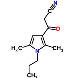 3-(2,5-Dimethyl-1-propyl-1H-pyrrol-3-yl)-3-oxopropanenitrile结构式