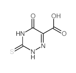 5-oxo-3-sulfanylidene-2H-1,2,4-triazine-6-carboxylic acid structure