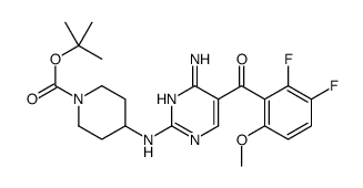 tert-butyl 4-(4-amino-5-(2,3-difluoro-6-Methoxybenzoyl)pyrimidin-2-ylamino)piperidine-1-carboxylate structure