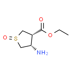 3-Thiophenecarboxylicacid,4-aminotetrahydro-,ethylester,1-oxide,(3alpha,4alpha)- Structure
