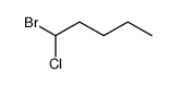 1-bromo-1-chloropentane Structure