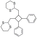 2,2'-[(3,4-Diphenyl-1,2-cyclobutanediyl)bis(methylene)]bis(1,3-dithiane) structure