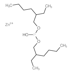 Phosphorous acid, bis (2-ethylhexyl) ester, zinc salt structure