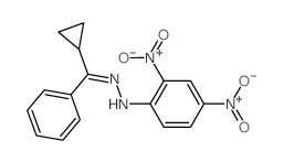 Methanone,cyclopropylphenyl-, 2-(2,4-dinitrophenyl)hydrazone structure