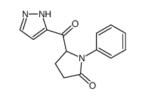 1-phenyl-5-[pyrazol-5-ylcarbonyl]pyrrolidin-2-one Structure