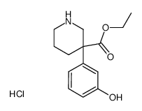 ethyl 3-(m-hydroxyphenyl)nipecotate结构式