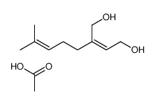 acetic acid,2-(4-methylpent-3-enyl)but-2-ene-1,4-diol Structure
